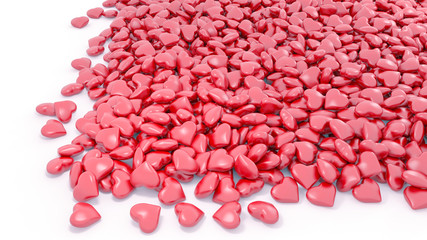 pile of hearts 3d for lover