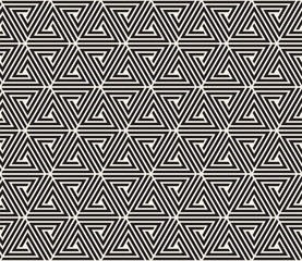 Vector seamless pattern. Modern stylish abstract texture. Repeating geometric tiling from striped elements..