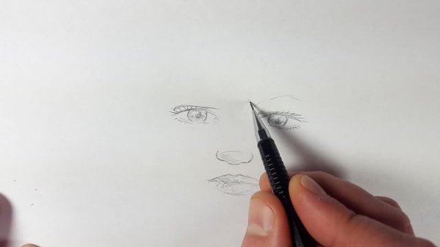 oefening leren portret schetsen met potlood