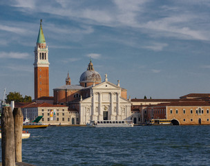 Fototapeta na wymiar The Church of San Georgio on Venice Canal
