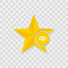 Star icon, eye icon