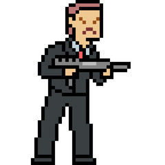 vector pixel art terrorist