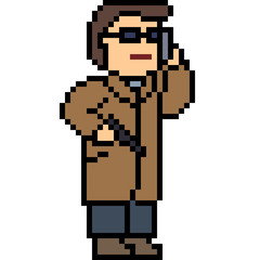 vector pixel art agent