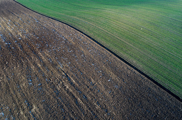 Aerial image of agricultural fields