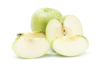 Green apples isolated on a white background