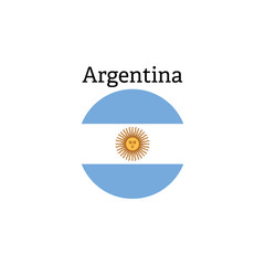 Argentina Flag icon. Round vector illustration icon