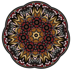 Colorful mandala on a white background