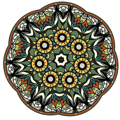 Colorful mandala on a white background
