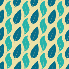 Seamless background with vector leaves for your design