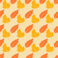 Seamless background with vector leaves for your design