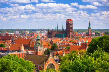 Fototapeta premium Beautiful architecture in the old town of Gdansk, Poland
