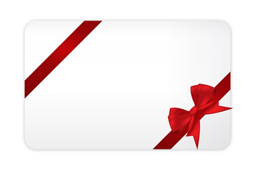 Geschenkkarte mit Schleife - rot