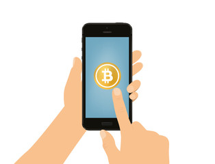 Mit Smartphone auf Bitcoins zugreifen - Kryptowährung