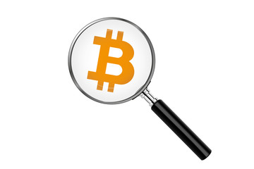 Lupe auf Bitcoin
