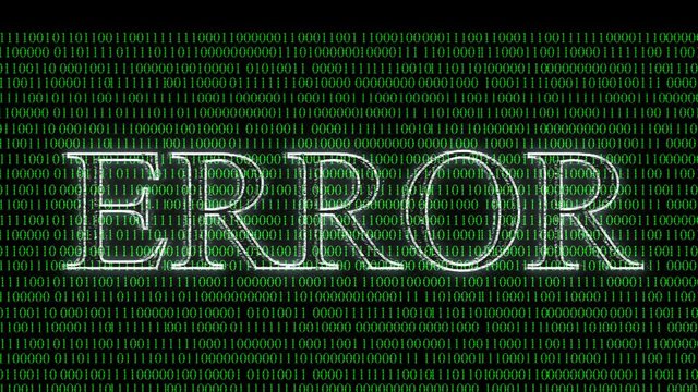 Error data screen