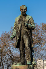 Belgrade, Serbia March 02, 2016: Monument to Josif Pancic (1814-1888), a Serbian doctor, scientist, botanist and the first president of Serbian doctor, scientist and botanist.