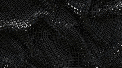 3D Illustration Abstract Black Background