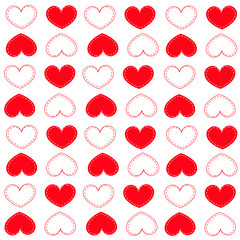 Valentine's Day red hearts pattern background