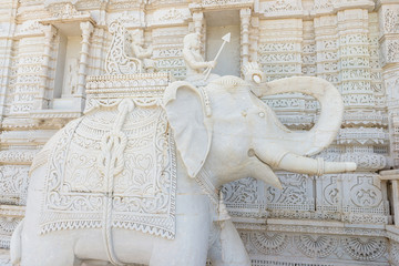 Elephant Statue at Jain Temple near Bera, Rajasthan