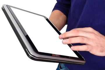 computer in hand