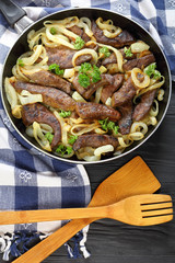 delicious stir fried calves liver pieces
