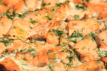 salmon fish with dill