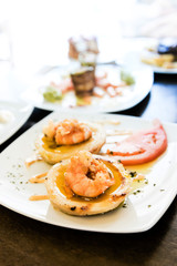 traditional shrimp - spanish tapas snack appetizer