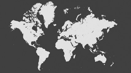 Simple monochrome world map