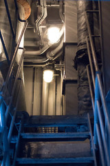 Machinery rooms on Ship