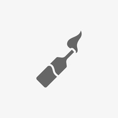 Molotov cocktail vector icon