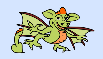 vliegend jong draakje