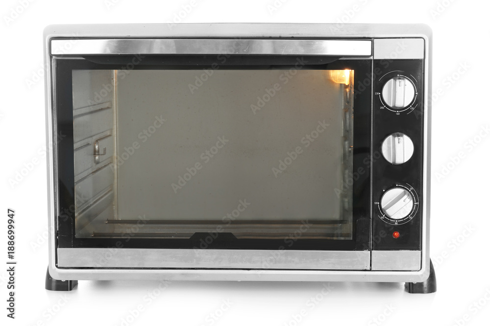 Wall mural Electric oven on white background - Wall murals