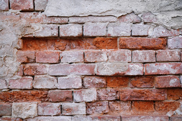 Old red brick wall