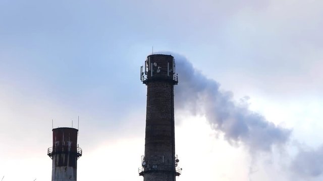 Industrial tube chimney smoke