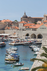 Fototapeta na wymiar View of Dubrovnik, gem of the Adriatic sea, made even more popular being one of the location shooting for the popular series 