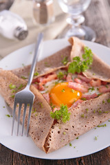 buckwheat crepe with egg