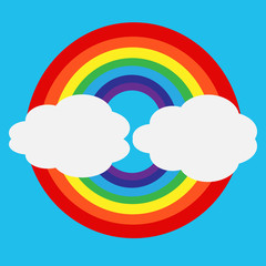 rainbow with cloud icon