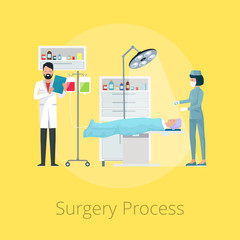 Surgery Process Visualization Vector Illustration