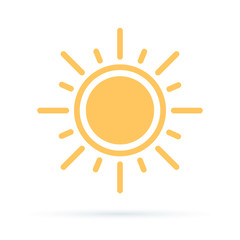 Sun icon simple flat illustration