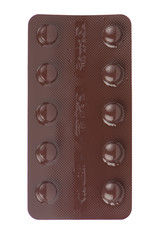 Brown medicine blister pack, Protect light packaging
