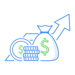 Income increase, financial performance analytics or long term investment and fund management. Revenue growth