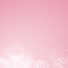 Falling hearts valentine background. Abstract bottom on pink background. Falling hearts valentines day admirable design. Vector illustration.