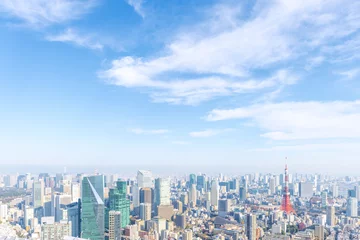Foto op Plexiglas 東京タワーと都心の街並み © kai