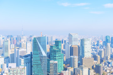 Fototapeta premium Wieżowce Roppongi i Tokyo Sky Tree
