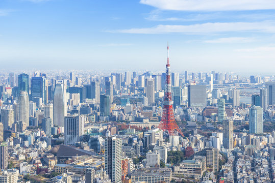東京タワーと都心の街並み