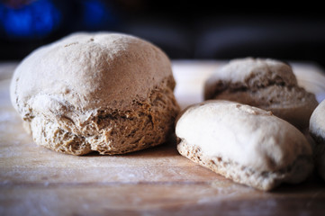 Homemade whole wheat bread with organic sourdough