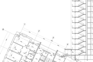 Architectural technical drawing- background