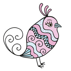 Decorative bird stock illustration