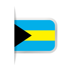 Bahamas Flag Vector Bookmark Icon