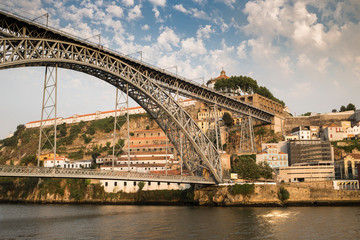 Naklejka premium Beautiful cityscape of Douro river in Porto, Portugal.
